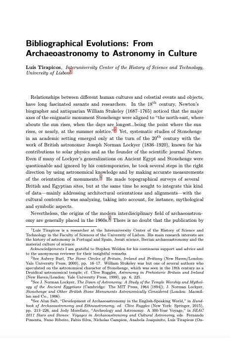 Bibliographical Evolutions: From Archaeoastronomy to Astronomy in Culture, Capa