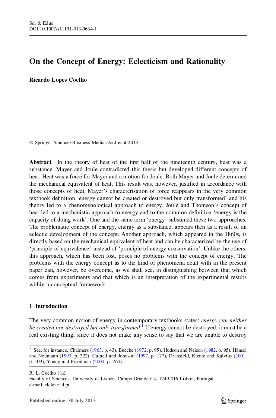 On the Concept of Energy: Eclecticism and Rationality, Capa