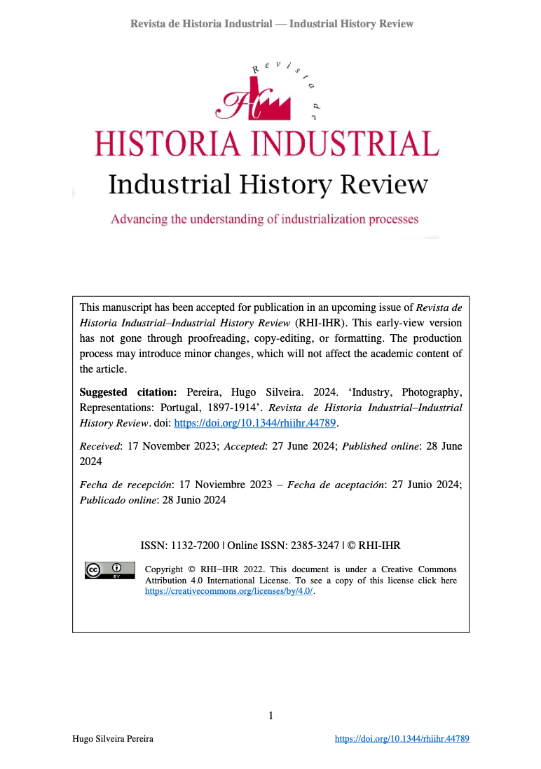 Industry, Photography, Representations: Portugal, 1897-1914, Capa